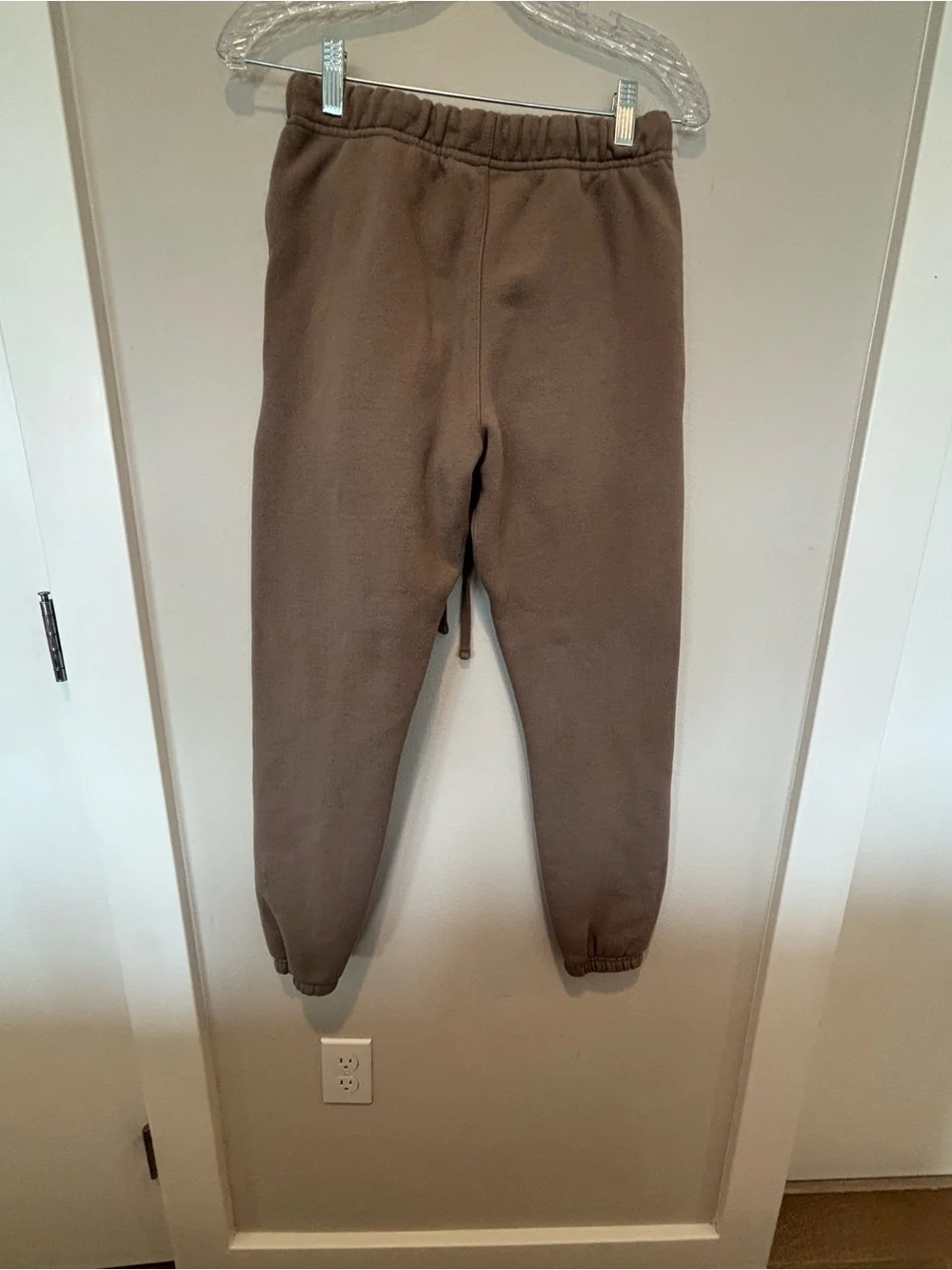 ESSENTIALS Brown Logo Joggers with Elastic Waist - Picture 2 of 6